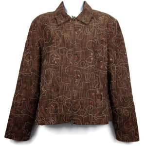 Joseph Ribkoff Brown Embellished Blazer